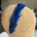 Blue and navy feather headband