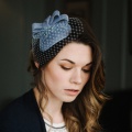 Bluebell blue cocktail hat