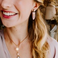 sustainable necklace and earrings