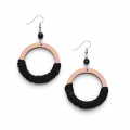 black pink & orange hoops