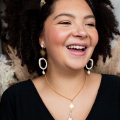 large dangle drop earrings Holly young