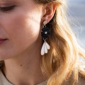 black & white dangle earrings holly young