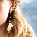 black rosette earrings Holly Young