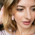 pink eco earrings Holly Young
