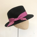 Black and orchid trilby