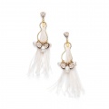 ivory feather earrings Holly Young