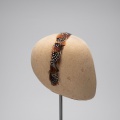 Pheasant headband with spotted guinea fowl feathers