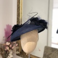 navy wedding hat inspired by Trebah