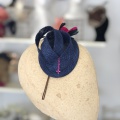 Navy and fuchsia pink Fascinator