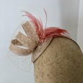 pebble and coral fascinator