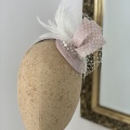 light pink and ivory fascinator