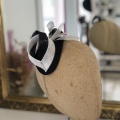 black and white Art Deco inspired headpiece