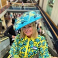 turquoise boater hat for ascot