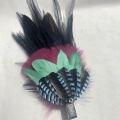 colourful feather hair clip Holly Young
