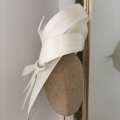 sculptural ivory wedding hat Holly Young