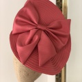 Coral bow percher hat Holly Young Cornwall
