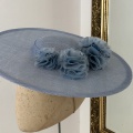 Couture blue boater hat Holly Young