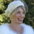 Bridal beret with veil