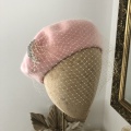 Light pink beret with veil Holly Young