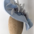 Blue and grey mother of the bride or groom hat