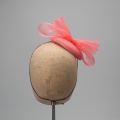 Coral Fascinator hat for races