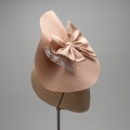 light peach large occasion hat