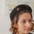 black velvet crown headband