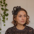 black special occasion headpiece