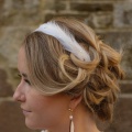 ivory feather hair band holly young