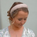 ivory hairband with veil holly young