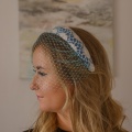 turquoise headband with veil