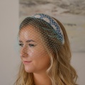 turquoise headband with veil holly young