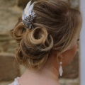 ivory and silver bridal hair clip