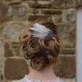 bridal feather hair accessory