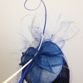 striking blue cocktail hat