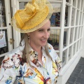 Yellow wedding hat