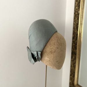 sage green silk 60s hat