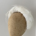 ivory padded headband with veiling