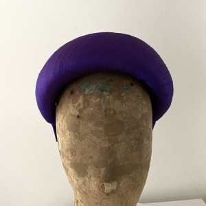purple halo hatband covered with silk