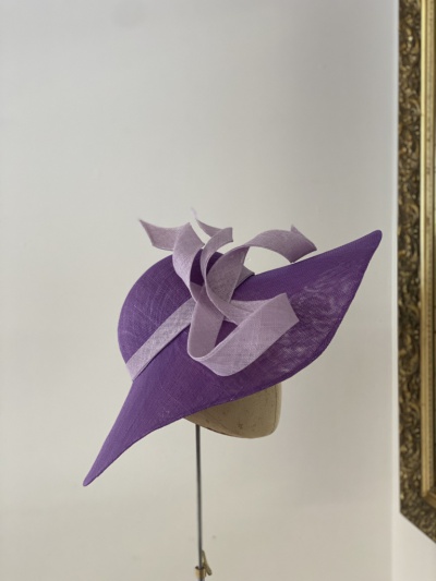 Large purple hat for the races