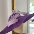 Sculptural occasion hat in Lilac and purple