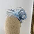 Light blue green headpiece for a wedding