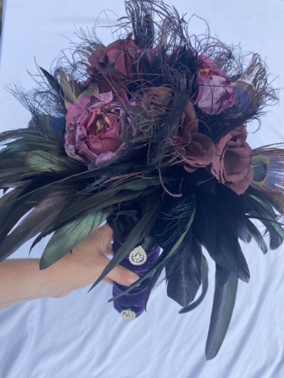 Black gothic alt bridal bouquet
