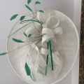 Ivory and green royal ascot hat