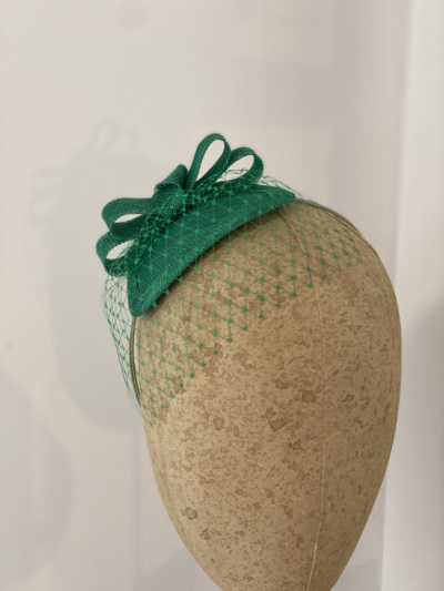 Emerald green Loretta fascinator