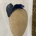 Bespoke denim effect navy Burgh headpiece