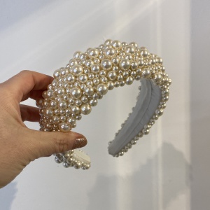 beaded pearl headband