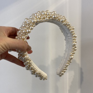 bridal pearl padded headband