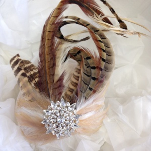 Pheasant feather pill box hat