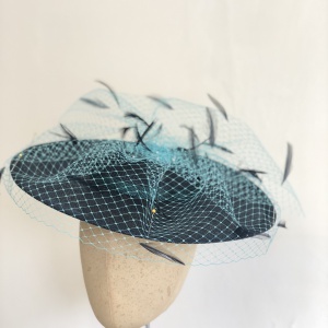 feather veil boater hat